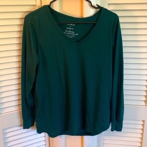 Torrid long sleeve forest green shirt